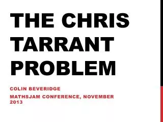The Chris Tarrant problem