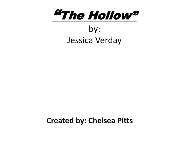 the hollow by jessica verday