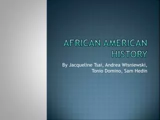 African American History