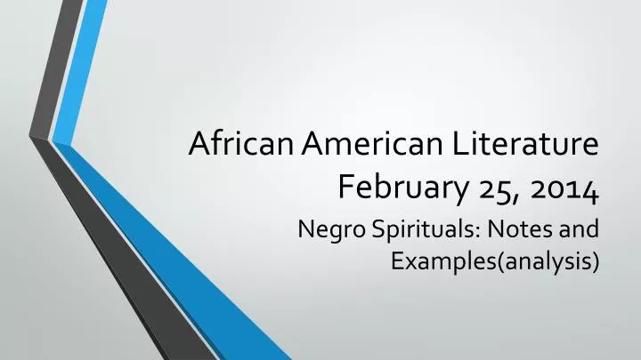 african american literature february 25 2014