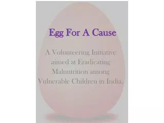 Egg For A Cause