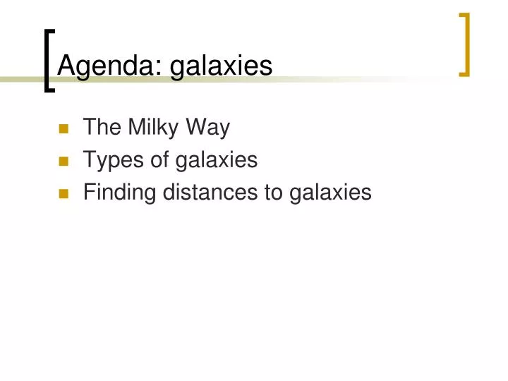 agenda galaxies