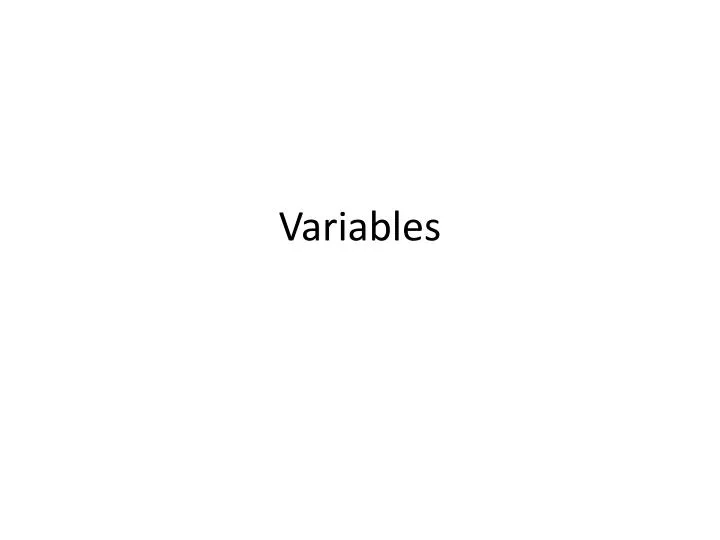 variables