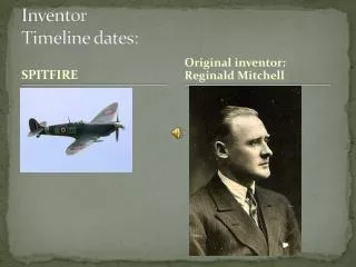 Inventor Timeline dates: