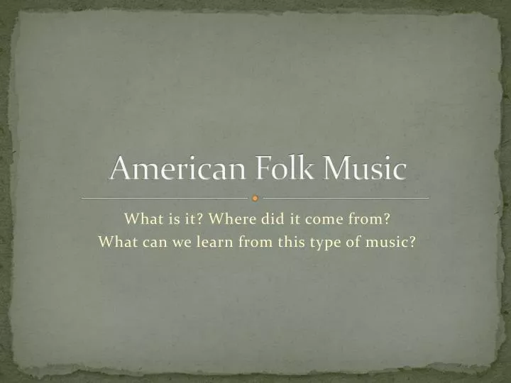 american folk music