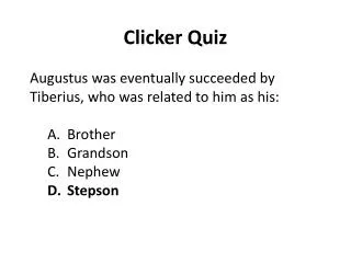 Clicker Quiz