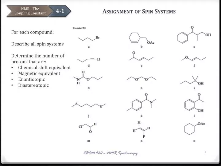 assignment of spin systems