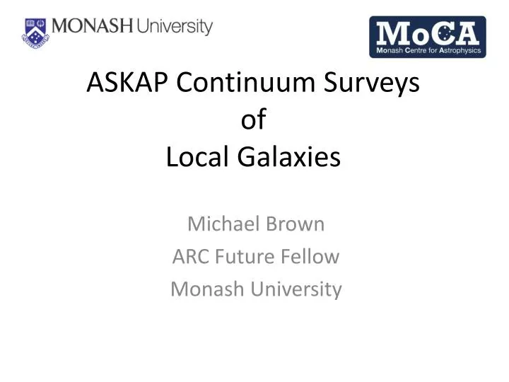 askap continuum s urveys of local galaxies