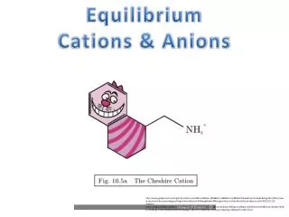 Equilibrium Cations &amp; Anions