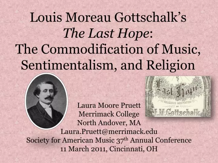 louis moreau gottschalk s the last hope the commodification of music sentimentalism and religion