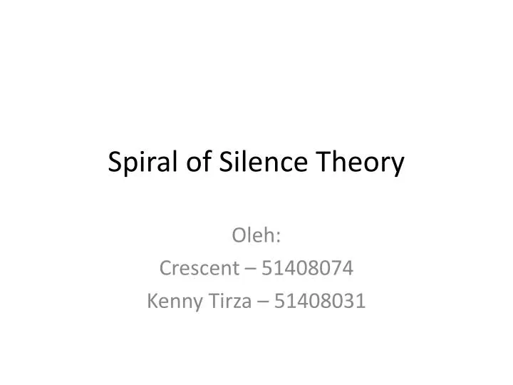 spiral of silence theory