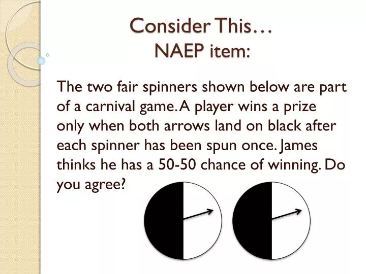 consider this naep item