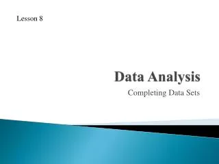 Data Analysis