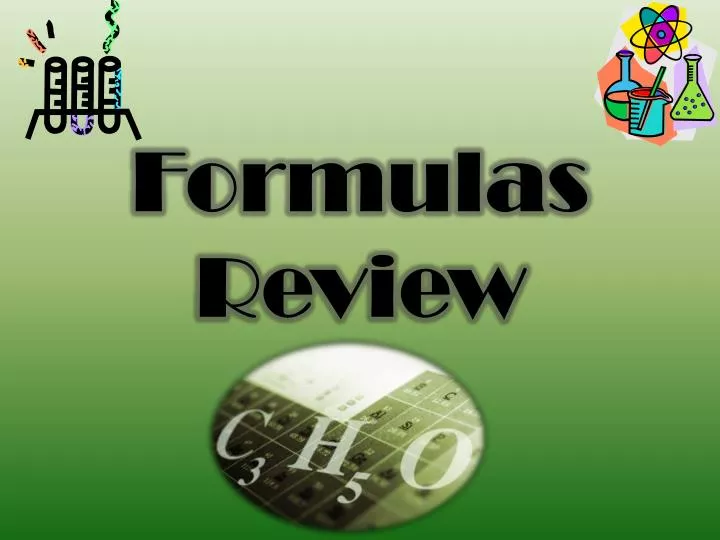 formulas review