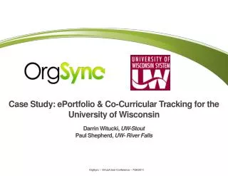 Case Study: ePortfolio &amp; Co-Curricular Tracking for the University of Wisconsin