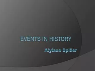 Events in history