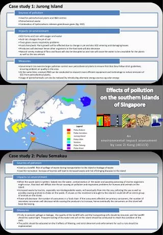 Effects of pollution on the southern islands of Singapore