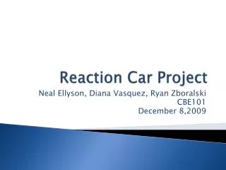 Reaction Car Project