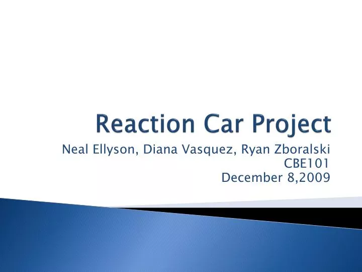reaction car project