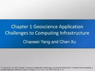 Chapter 1 Geoscience Application Challenges to Computing Infrastructure