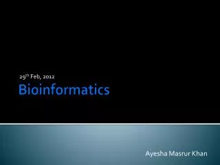 Bioinformatics