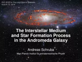 The Interstellar Medium and Star Formation Process in the Andromeda Galaxy