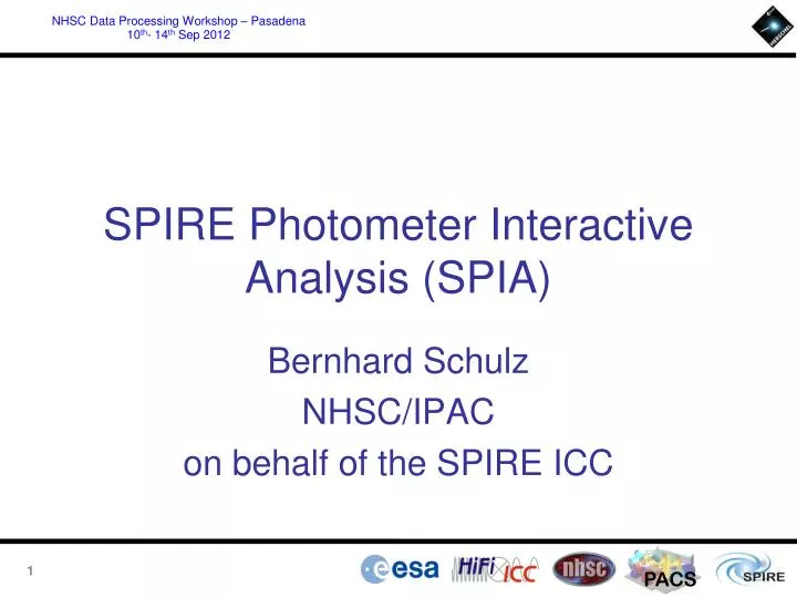 spire photometer interactive analysis spia