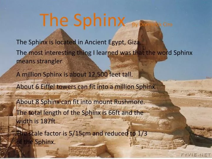 the sphinx by dominick ciro