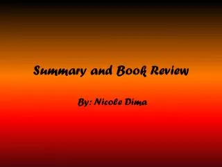 Summary and Book Review