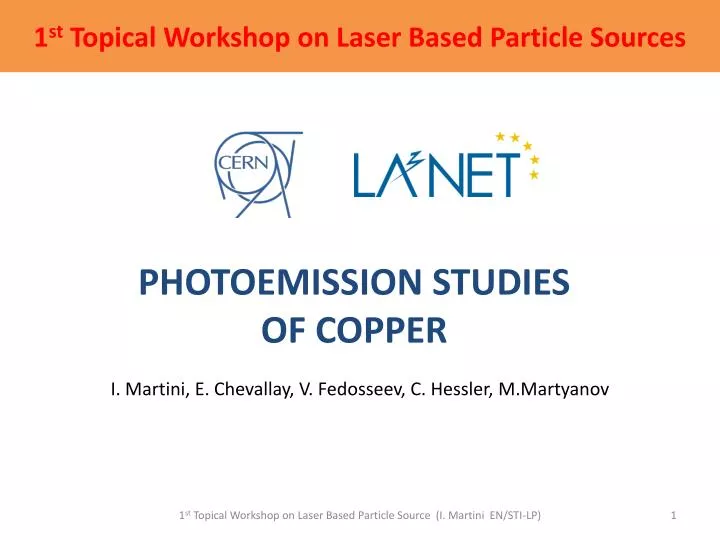 photoemission studies of copper