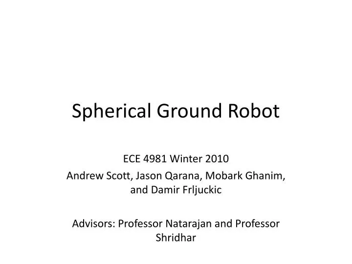 spherical ground robot