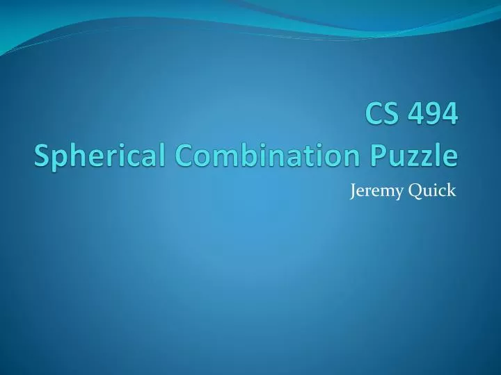 cs 494 spherical combination puzzle