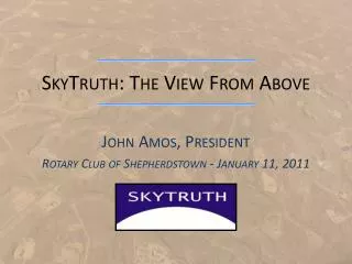 SkyTruth : The View From Above