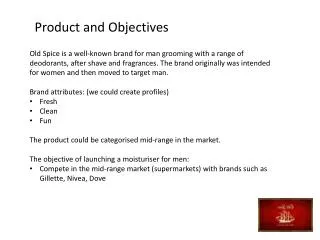 Product and Objectives