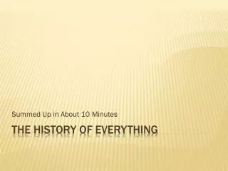 The History of Everything
