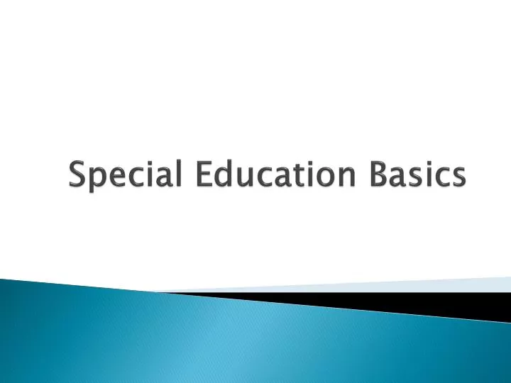 special education basics