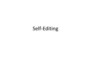 Self-Editing