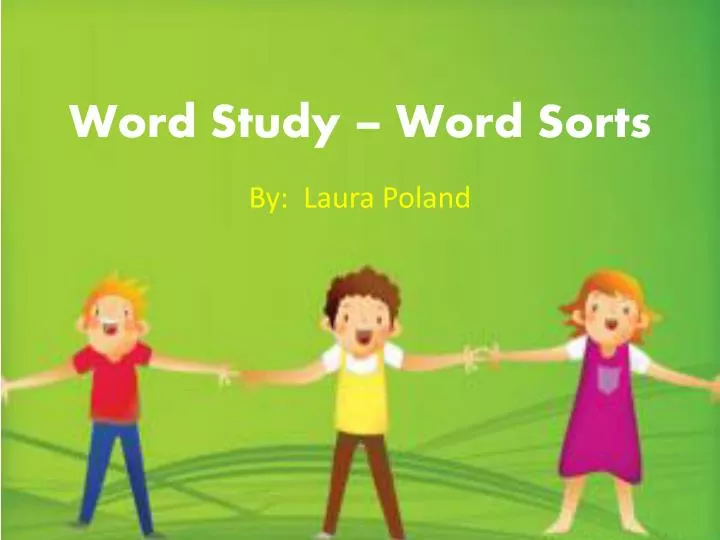 word study word sorts