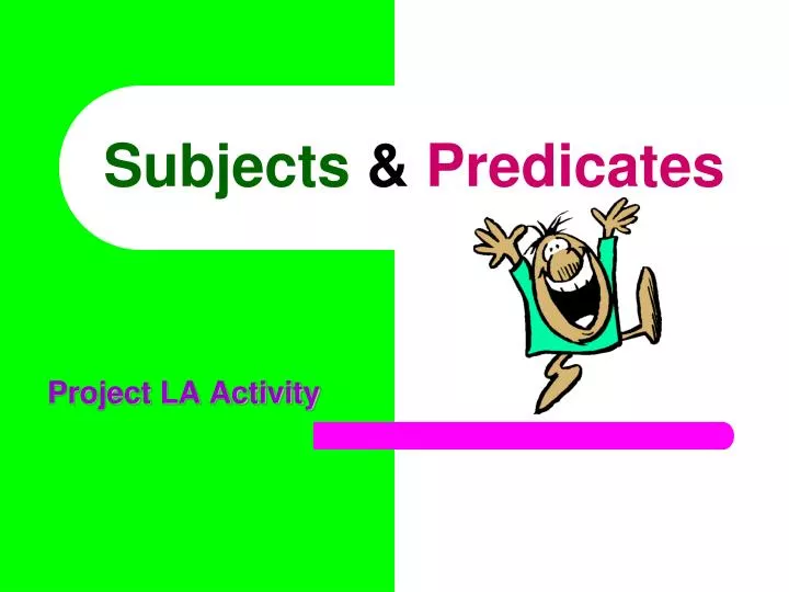 subjects predicates