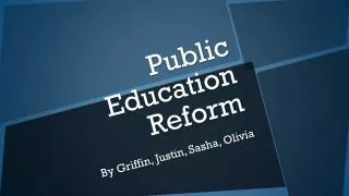 Public Education Reform