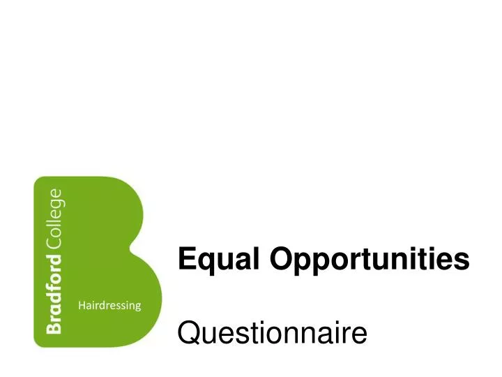 equal opportunities questionnaire