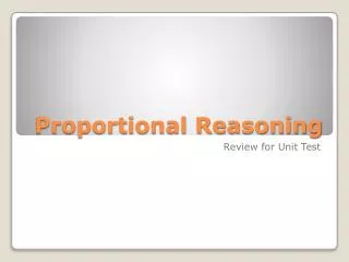 proportional reasoning