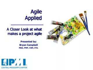 Agile Applied A Closer Look at what makes a project agile