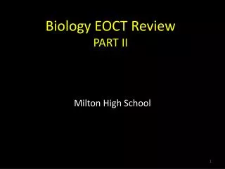 Biology EOCT Review PART II