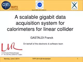 A scalable gigabit data acquisition system for calorimeters for linear collider