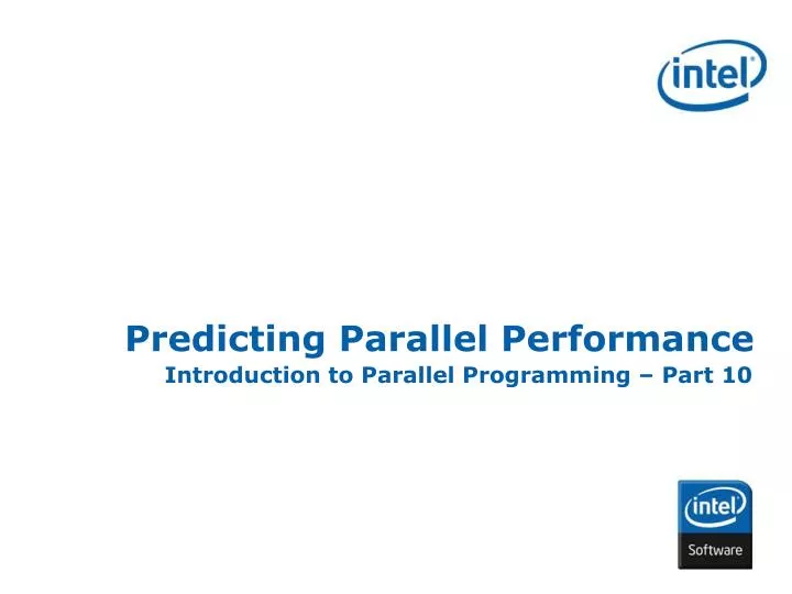 predicting parallel performance