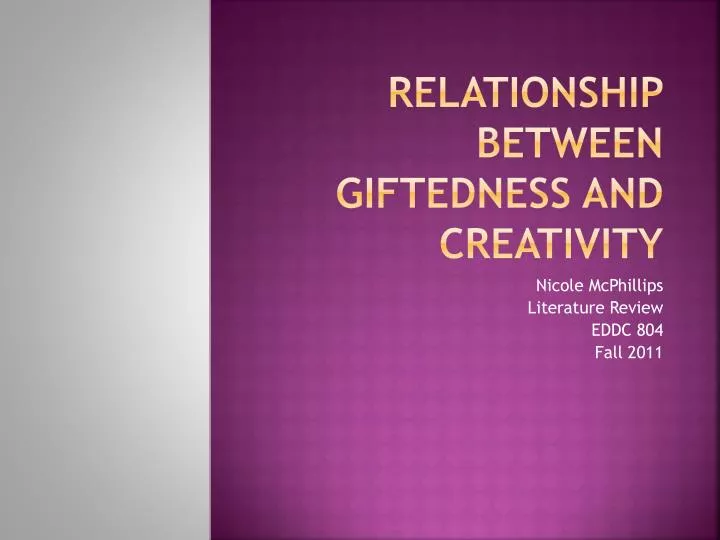 relationship between giftedness and creativity