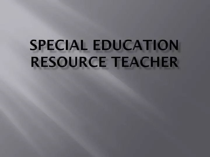 special education resource teacher