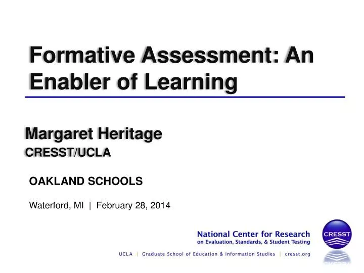 formative assessment an enabler of learning
