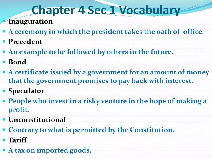 chapter 4 sec 1 vocabulary